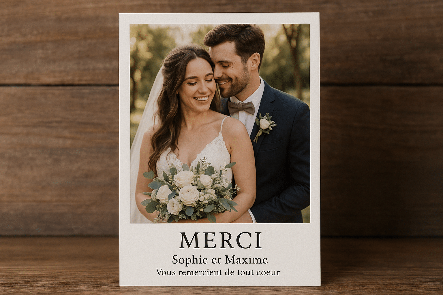 Cartes de remerciement mariage : modèles, textes et timing d’envoi